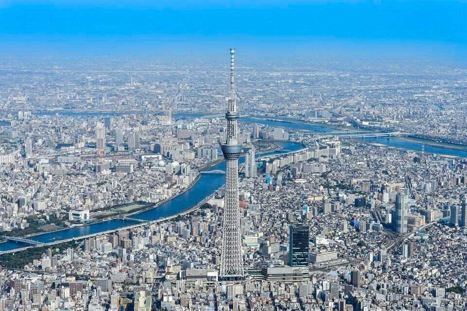 Tokyo Skytree rising above the city